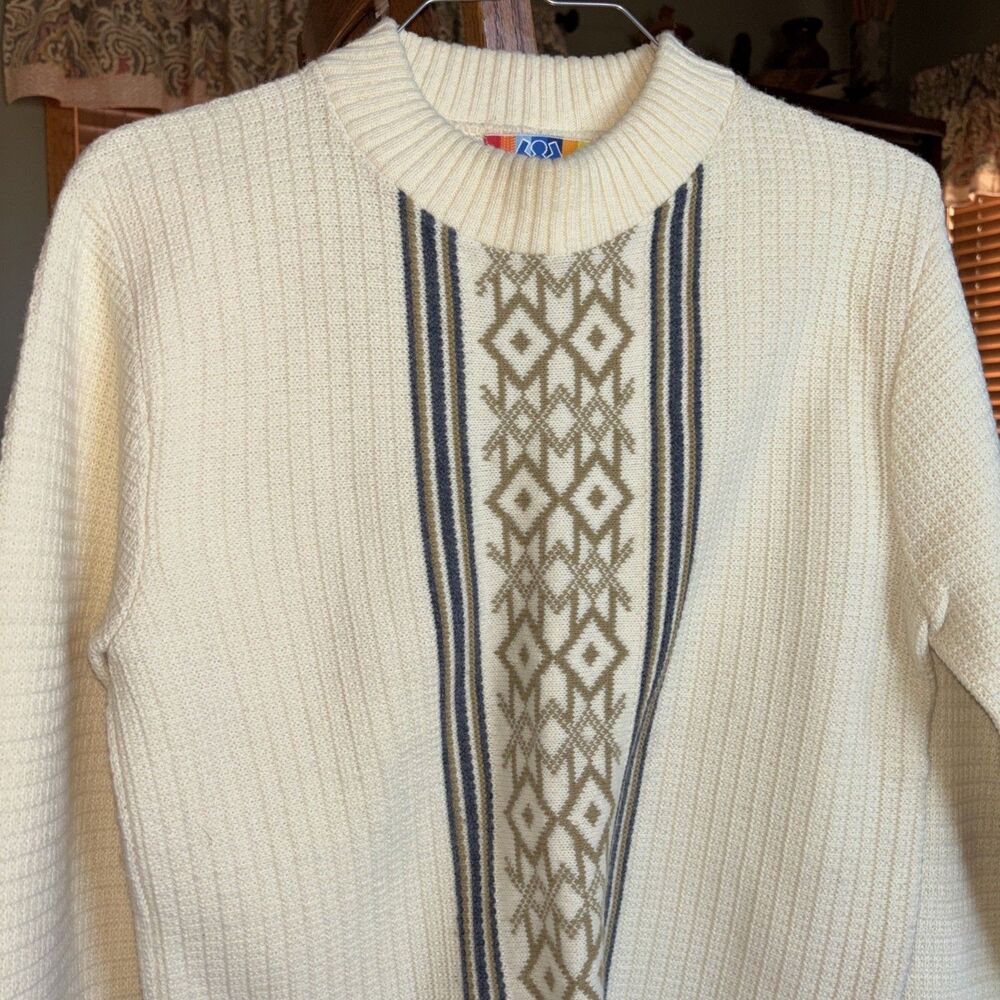 Vintage MK Today Sweater Mens Medium Cottage Core Grandma Grandpa 70’s Classic